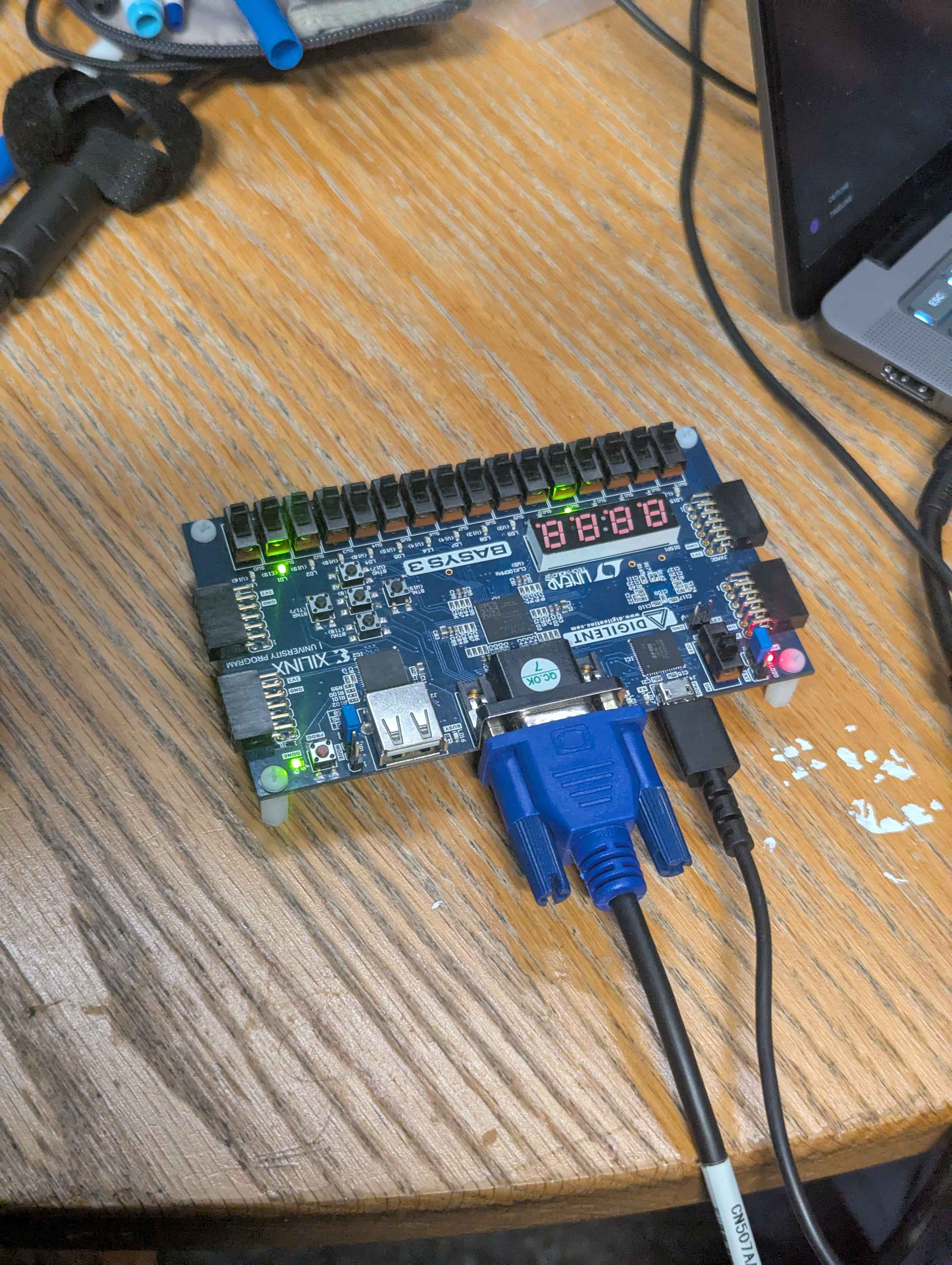 Photo of FPGA board we used to run the processor