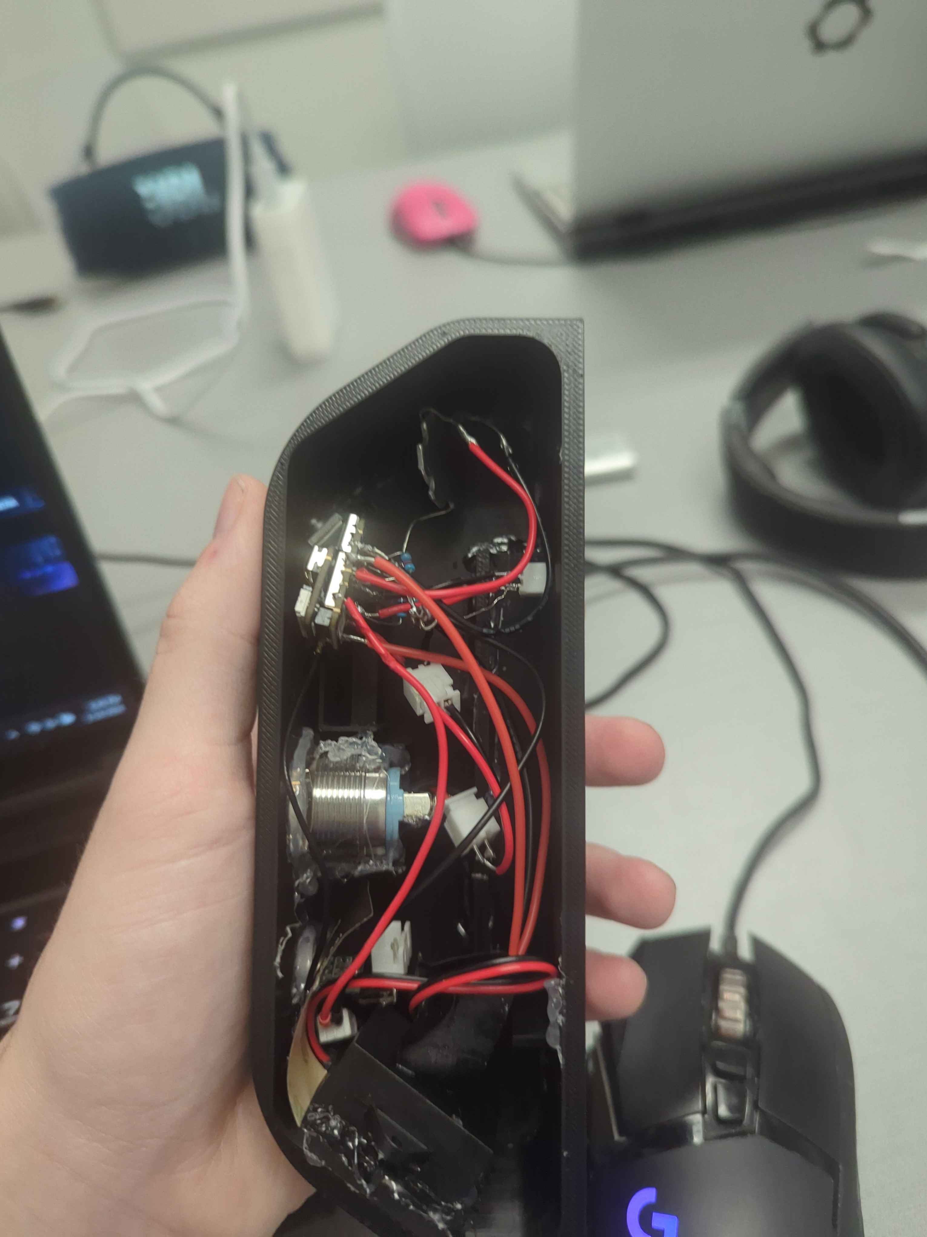 A side looke at our DIY camera doorbell