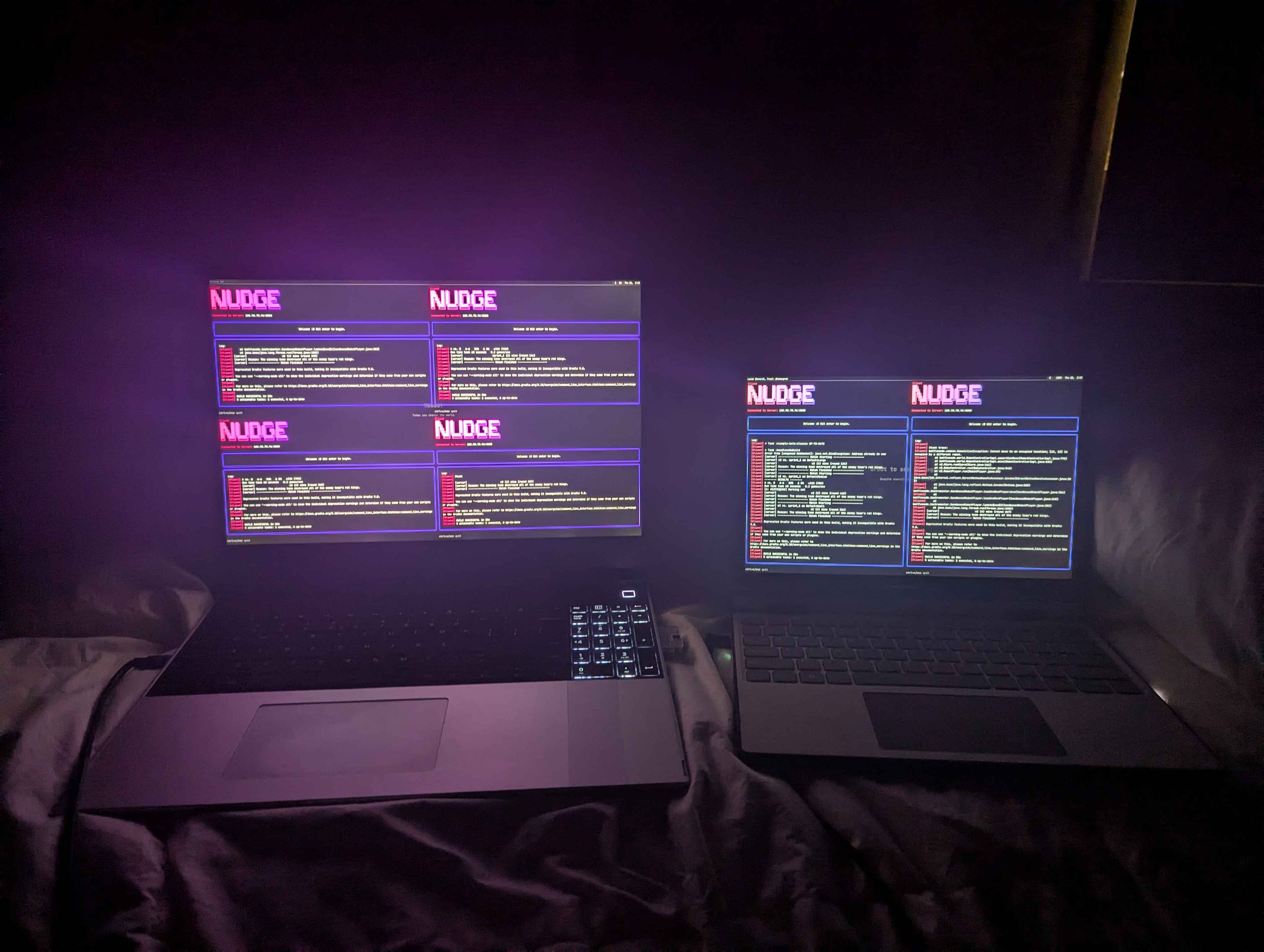 Some devices running the Nudge client